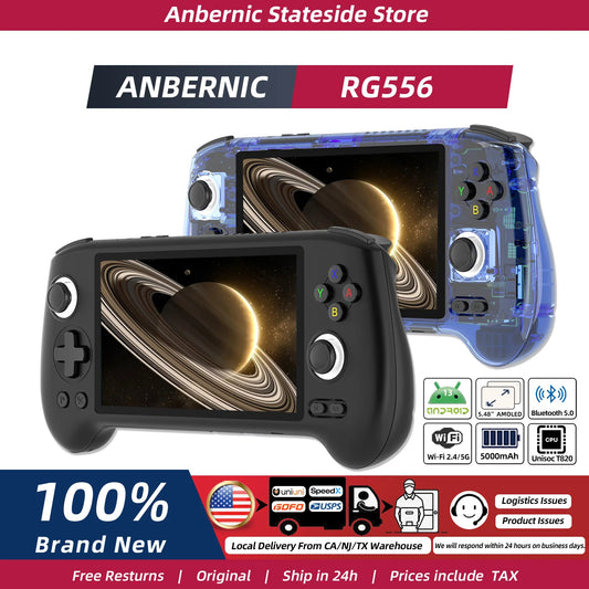 Anbernic Retro Handheld Console 5.48" IPS Linux-based retro gaming OS 64GB | iGameConsole 2026 Flagship | Supports GBA SNES PS1 8000+ Preloaded Games Plug and Play | Back to School Gift for Kids Adults Dad | WiFi Enabled