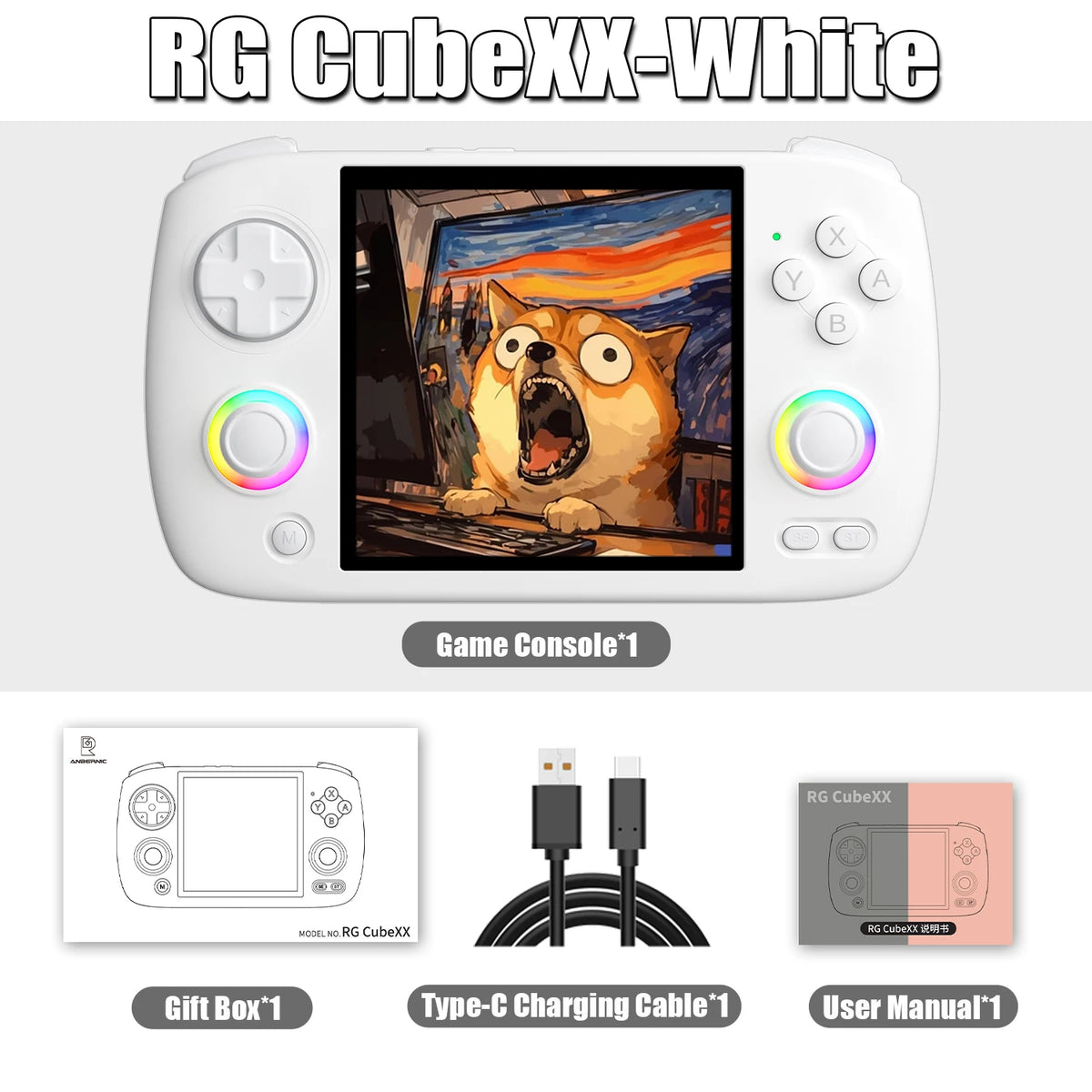 Anbernic Retro Handheld Console 3.95" IPS Linux-based retro gaming OS 64GB | iGameConsole 2026 Premium | Supports GBA SNES PS1 1000+ Preloaded Games Plug and Play | Back to School Gift for Kids Adults Dad | WiFi Enabled | Online Multiplayer