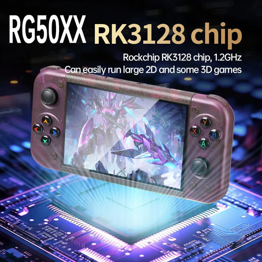 iGameConsole RG50XX Retro Handheld Console 5" IPS Linux-based retro gaming OS 64GB | iGameConsole 2026 Premium | Supports GBA SNES PS1 N64 PSP 1000+ Preloaded Games Plug and Play | Back to School Gift for Kids Adults Dad | WiFi Enabled