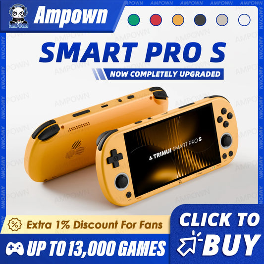 TrimUISmart Retro Handheld Console 4.96" IPS Linux-based retro gaming OS (CrossMix community firmware) 64GB | iGameConsole 2026 Flagship | Supports GBA SNES PS1 13000+ Preloaded Games Plug and Play | Back to School Gift for Kids Adults Dad